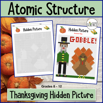 Preview of Atoms and Atomic Structure Science Thanksgiving Color By Number