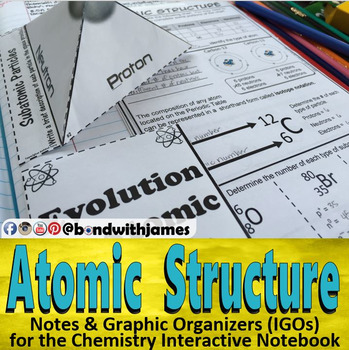 Preview of Atoms and Atomic Structure for Chemistry Interactive Notebooks and Lapbooks