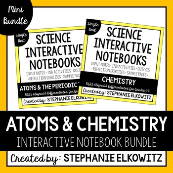 Preview of Atoms and Chemistry Interactive Notebook Mini Bundle | Editable Notes