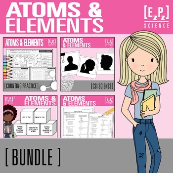 Preview of Atoms and Elements Activity Bundle | Science Practice, Review Games and Quiz