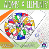 Atoms and Elements Color by Number Science Activity