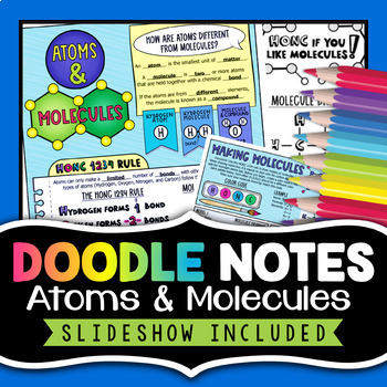 Preview of Atoms and Molecules Doodle Notes - Chemistry