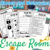 Atoms and Molecules Escape Room | 5 Puzzles, Printable, No