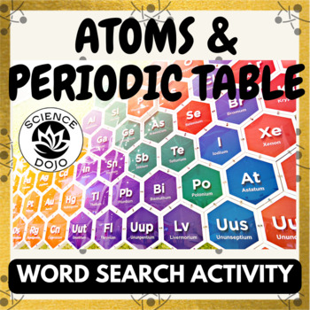 Preview of Atoms and Periodic Table of Elements Word Search Freebie | Matter Unit