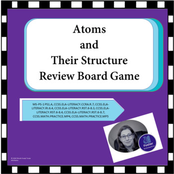Preview of Atoms and Their Structure Review Board Game-for online learning or In-Person!
