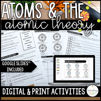 Preview of Atoms and the Atomic Theory Activities - Digital Google Slides™ and Print