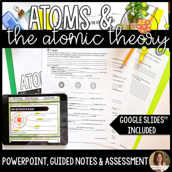 Preview of Atomic Theory and Structure of Atoms Lesson Guided Notes and Assessment 