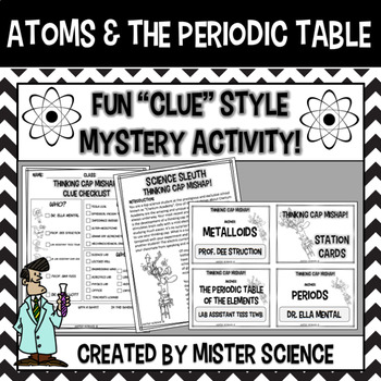 Preview of Atoms & periodic table puzzle activity 6 7 8 9th jr high Texas TEKS 8.5A, B, C