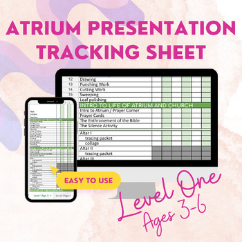 Preview of Atrium Presentation Tracking Chart Level 1 CGS