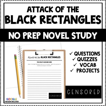 Preview of Attack of the Black Rectangles - Complete Novel Study BUNDLE - PDF & Google