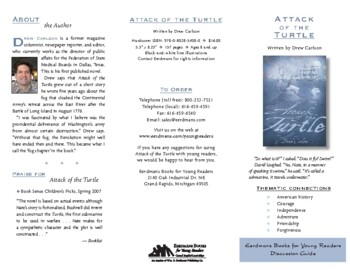 Preview of Attack of the Turtle (Drew Carlson/David A. Johnson) Novel Discussion Guide