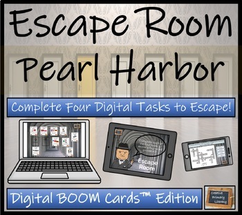 Preview of Attack on Pearl Harbor BOOM Cards™  Digital Escape Room Activity