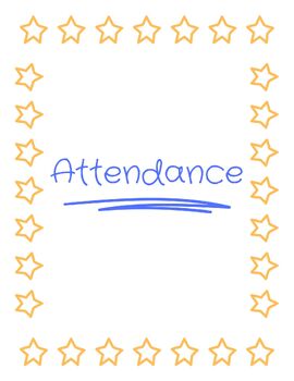 Preview of Attendance Binder Cover