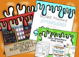 Attendance Bulletin Board and Lesson Plans BUNDLE Slime Th