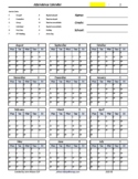Attendance Calendar (edit year 2019-2023 easily)