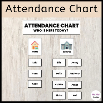 Preview of Attendance Chart - EDITABLE