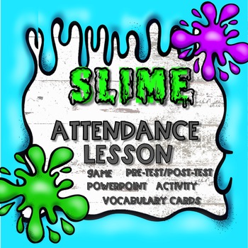 Preview of Attendance Game and Whole Group SEL Lesson, SLIME theme for ES & MS