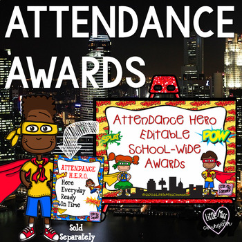 Preview of Attendance Hero Editable Award Certificates