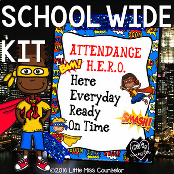 Preview of Attendance Hero:  Editable School Wide Kit