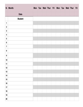 Attendance List Printable by Sharon Aleman | Teachers Pay Teachers