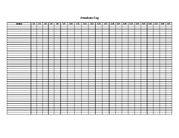 Attendance Log for Monthly Billing by Speech Things | TPT