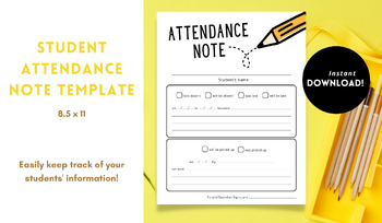 Preview of Attendance Note