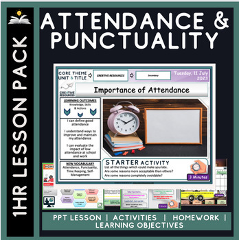 Preview of Attendance + Punctuality in School & Work - Expectations Lesson.