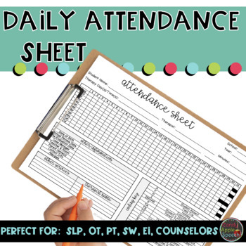 Preview of Daily Attendance Sheet