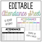 Editable Attendance Sheet