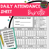 Attendance Sheet Bundle (18-19, 19-20, 20-21, 21-22 and 22