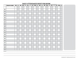 Attendance Sheet (Up to 40 Students)