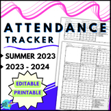 Summer 2023 | 23-24 Attendance Sheet EDITABLE Attendance T