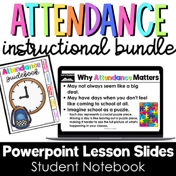 Preview of Attendance Success Teaching Slides and Student Reference Book Bundle