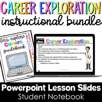 Preview of Career Exploration Teaching Slides and Student Reference Book Bundle