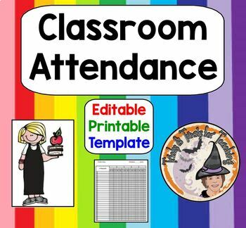 Preview of Attendance Editable Template Document Printable Excel Documentation