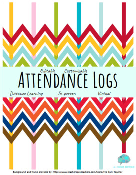 Preview of Attendance Tracker- Distance Learning, Virtual Services, In-person