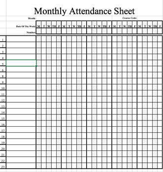 Attendance Tracker - Editable by Miss Rego | TPT