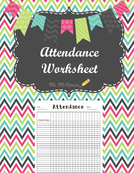 Preview of Attendance Worksheet