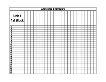 Preview of Attendance and Homework Record Keeping - Classroom Management