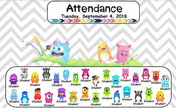 Preview of Attendance and Lunch Count Templates