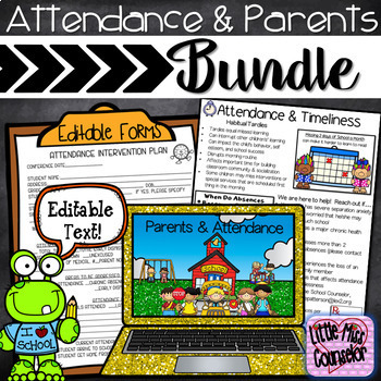 Preview of Attendance & Parents: Prevention & Intervention Editable Bundle
