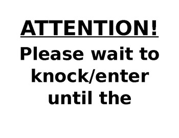 Preview of Attention! Door Sign