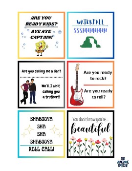 Preview of Attention Grabber Cards - PDF Printable - The Jawesome Speechie