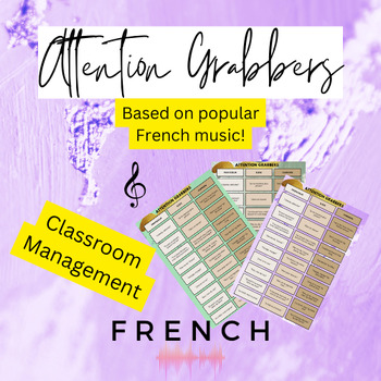 Preview of Attirer l'Attention des eleves - Gestion de classe Francais - Call and response