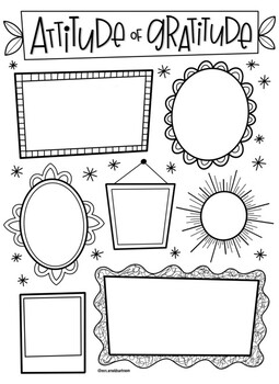 Attitude of Gratitude coloring page by Mrs Arnolds Art Room | TpT