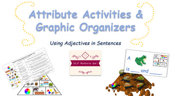 Preview of Attribute Activities - Using Adjectives in Sentences | SLP & Teaching Resource