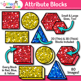 Attribute Blocks Clipart: Math Classroom Manipulative Clip