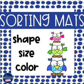 Preview of Sorting by Attributes Mats for Kindergarten