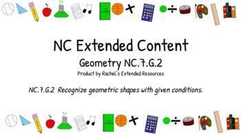 Preview of Attributes NC.7.G.2 - Extended Curriculum (editable)