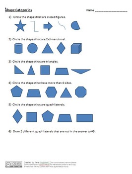 Attributes and Categories of Shapes Lesson Plans - 3rd Grade | TpT